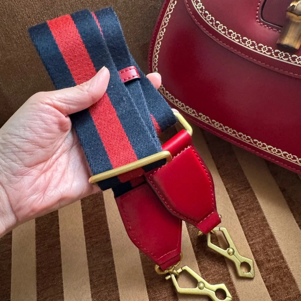 Gucci Bamboo Handle Red Box Leather Special Edition Handbag size M - Picture 14 of 16